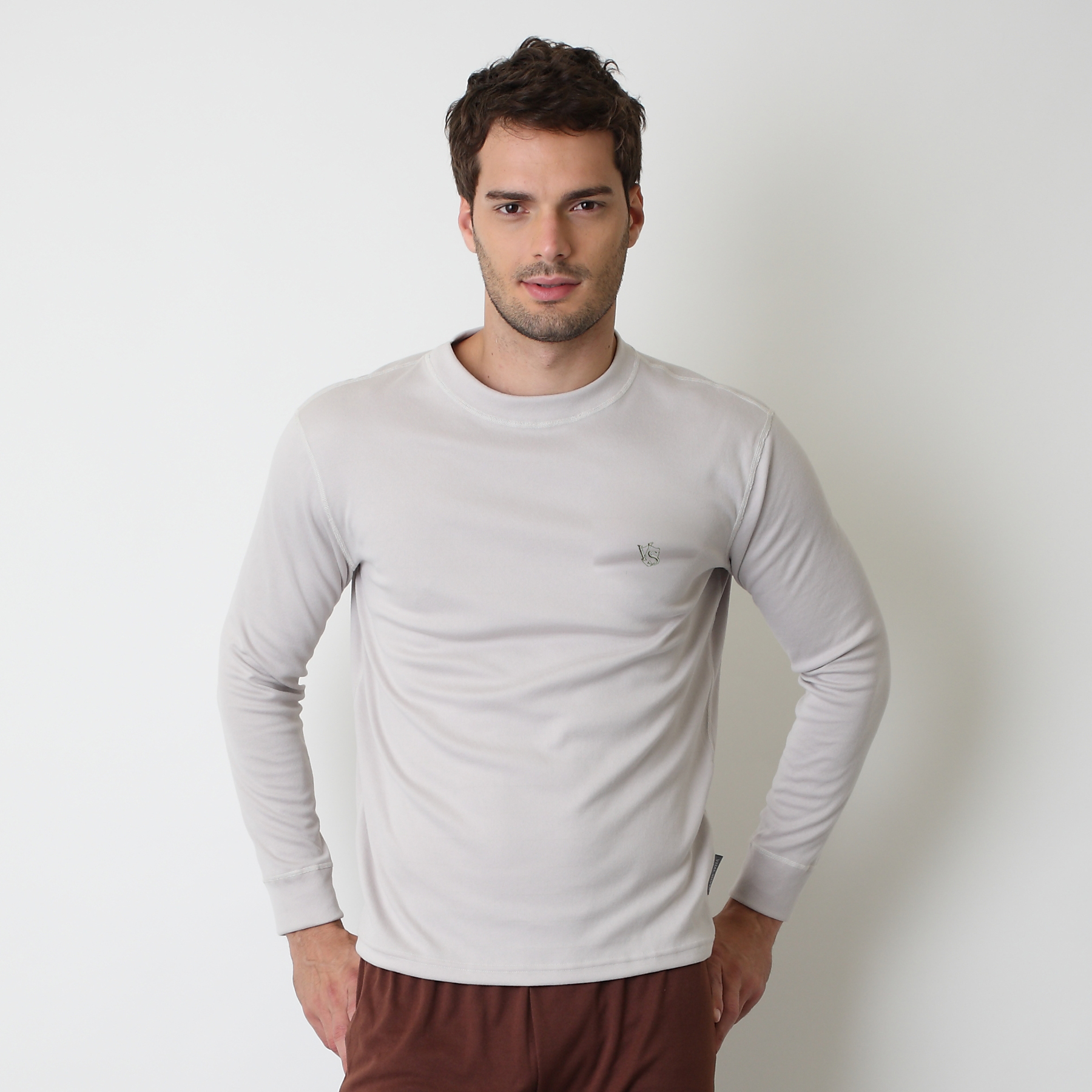 VITAL ENERGY鍺能量男中空快乾保暖衣 ( 圓領 )(淺灰、深灰、黑色)