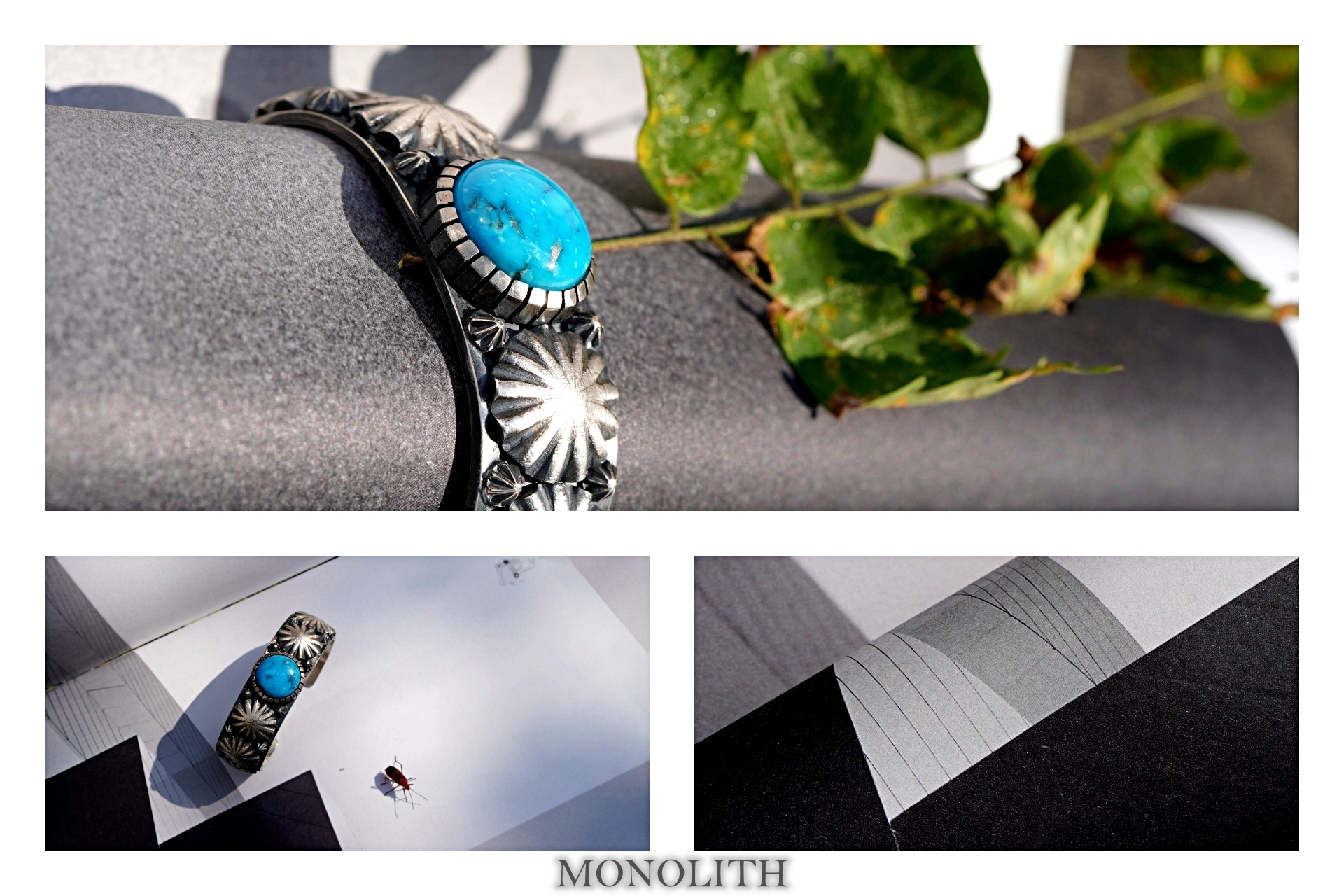 Ithaca Peak 舊化打印銀貝 【 手環 】