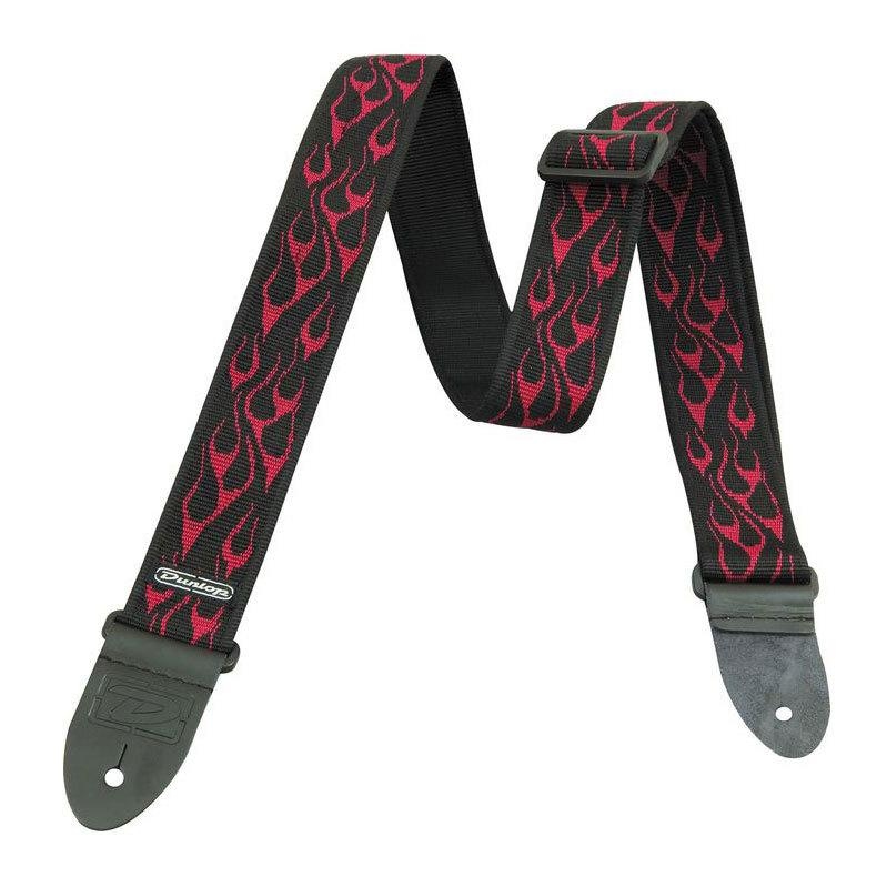 美國Dunlop 吉他背帶 Flambe 紅色火燄 D38-11RD 肩帶