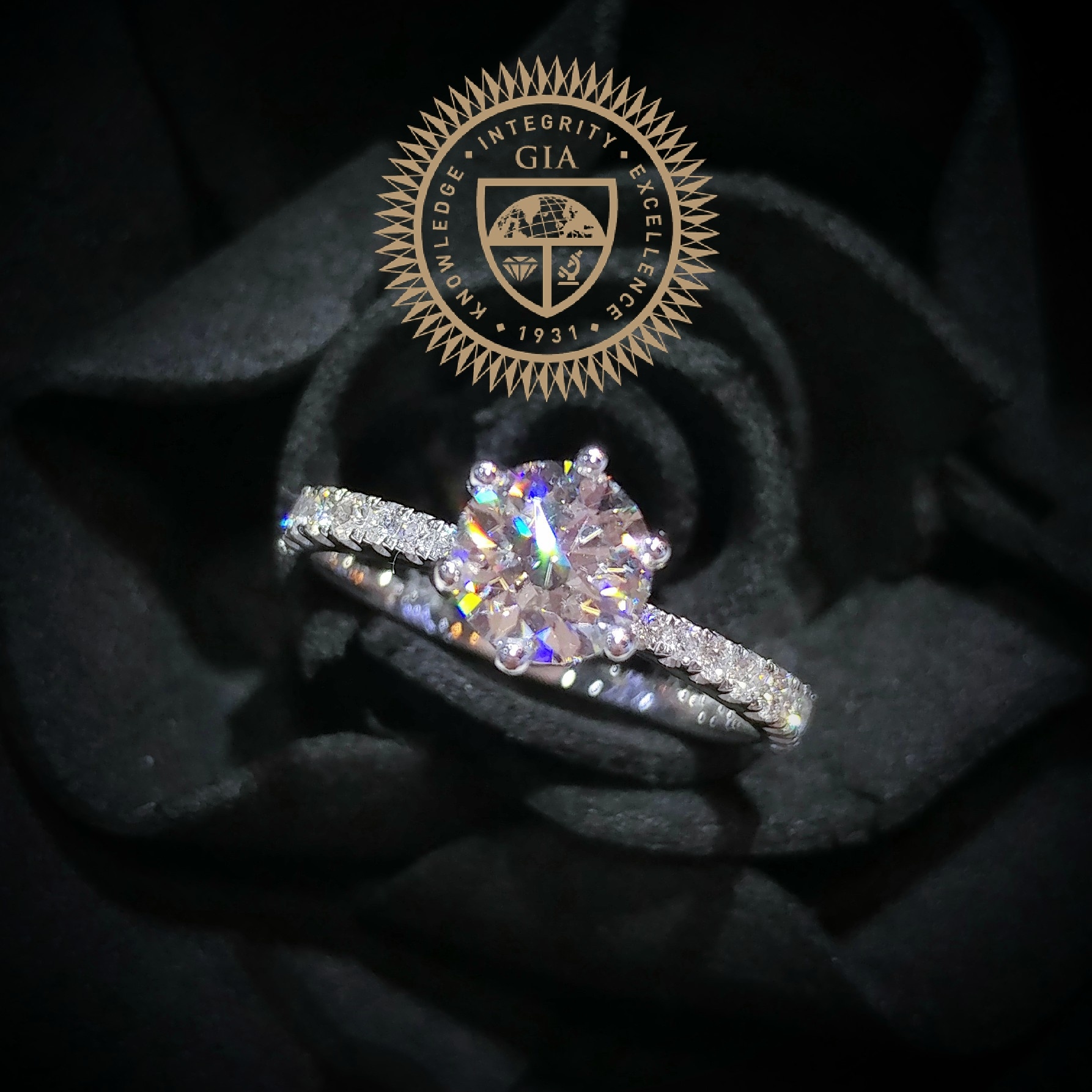 18K White Gold 1.01ct Diamond Ring