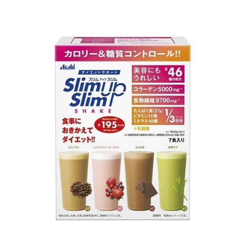 Asahi - Slim Up Slim 美容代餐奶昔+酵素 7天體驗組 (7包x60g)(平行進口)