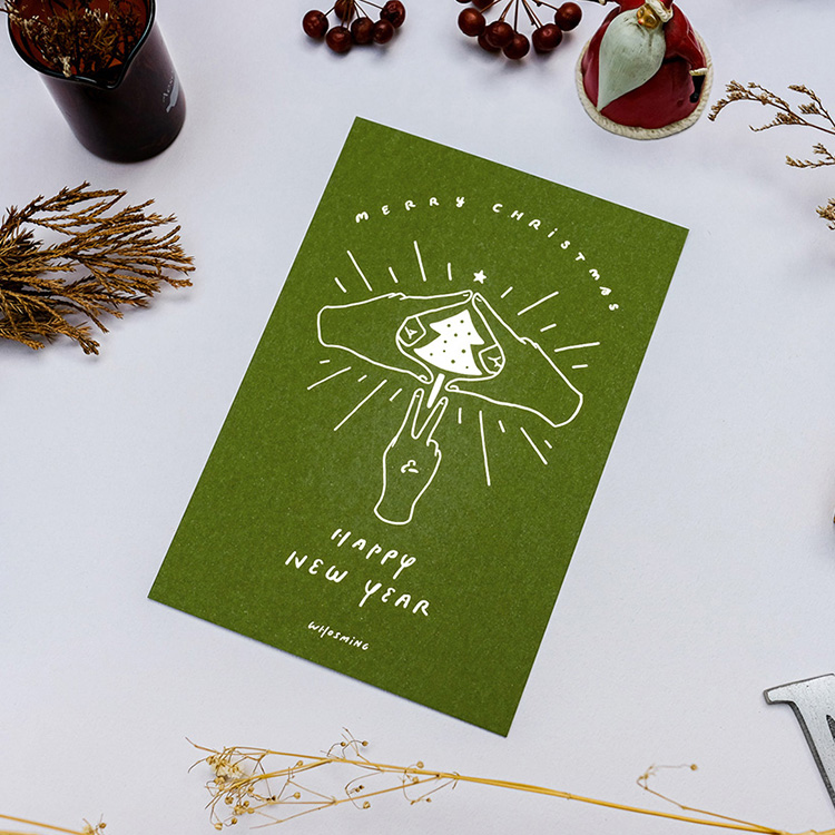 「HAVE A GREEN CHRISTMAS」聖誕卡片