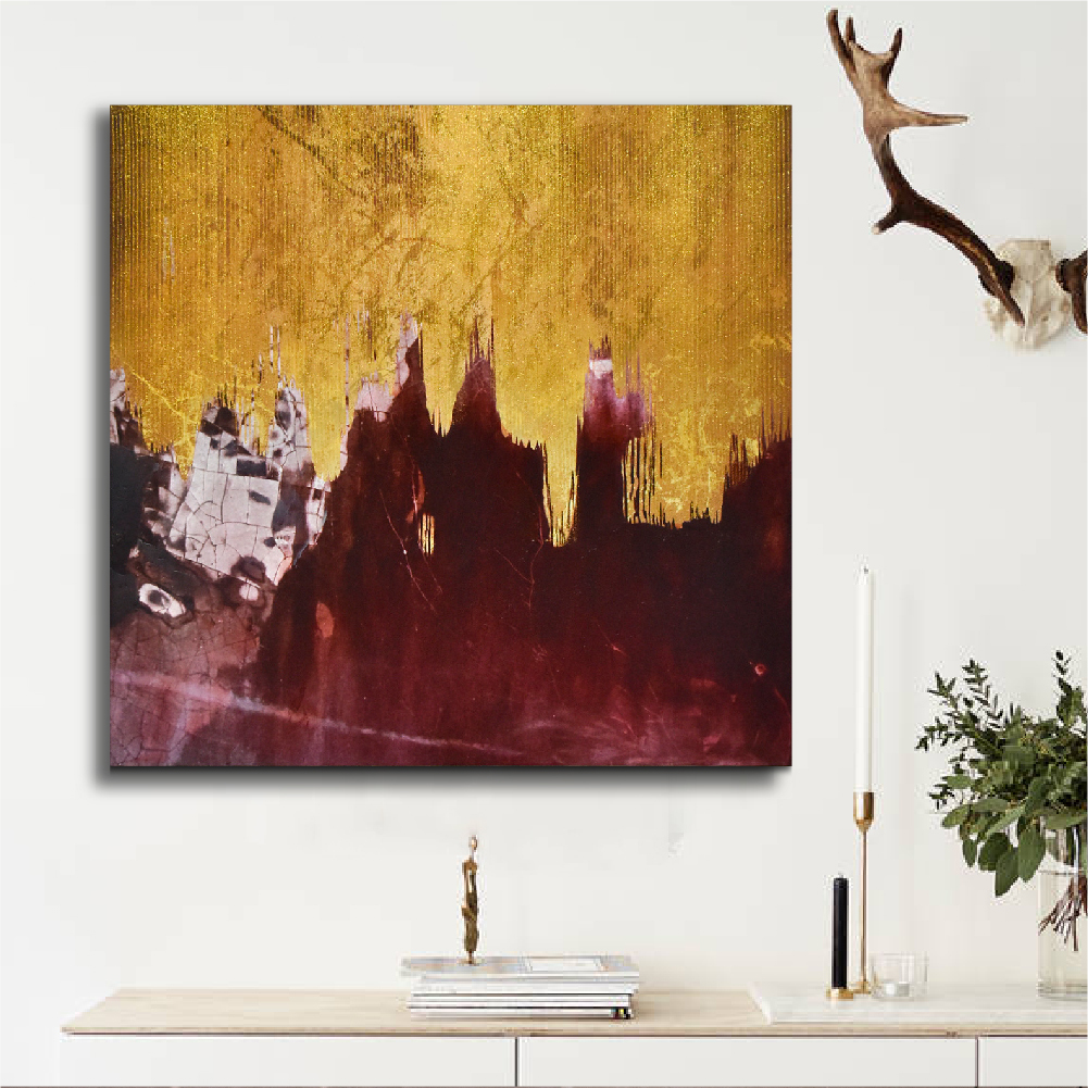 百勝藝術立體抽象油畫-W408