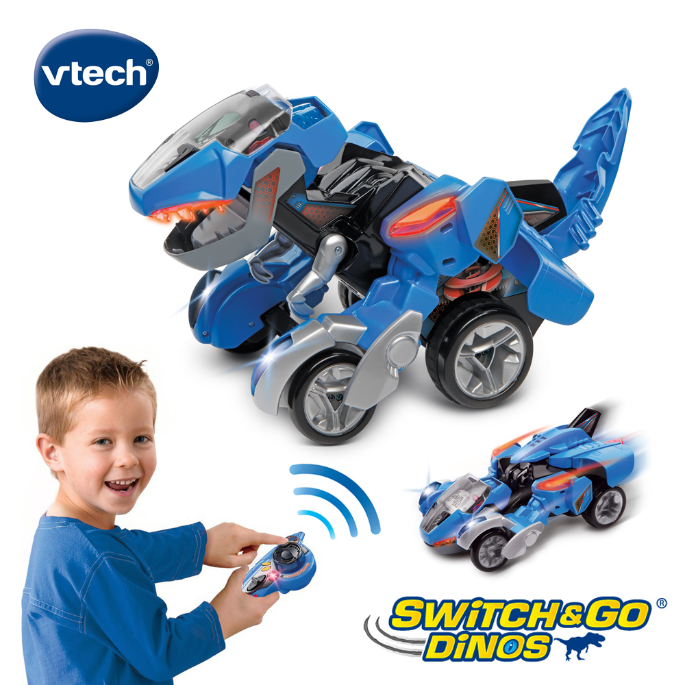 Vtech 遙控聲光變形恐龍車-霸王龍-達西