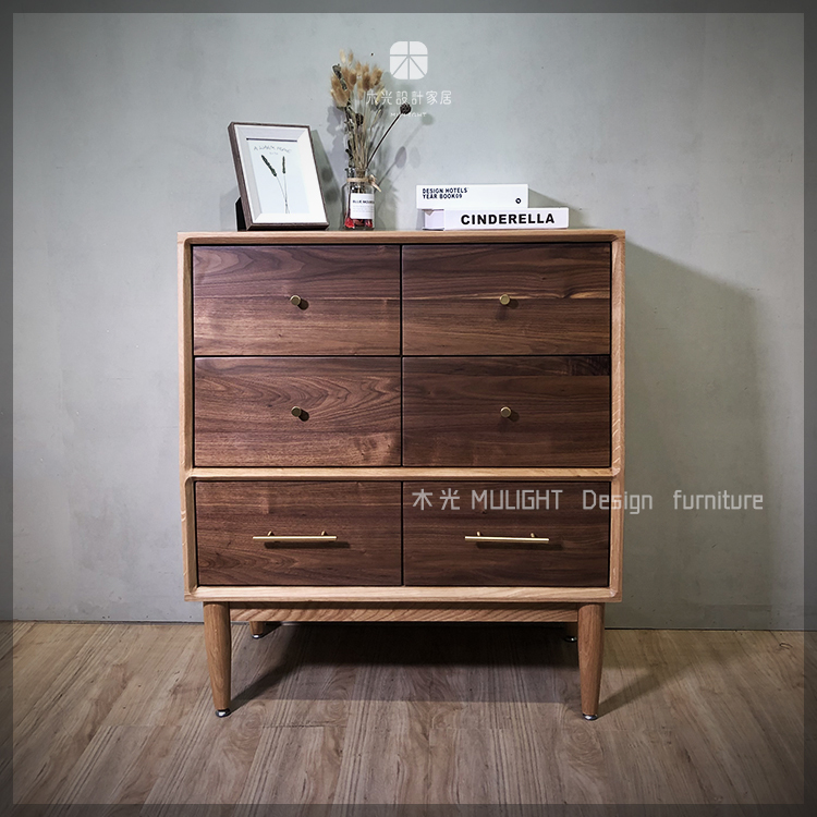 絕美雙色全實木造型抽屜櫃 |可訂製