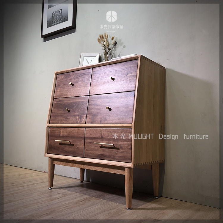 絕美雙色全實木造型抽屜櫃 |可訂製