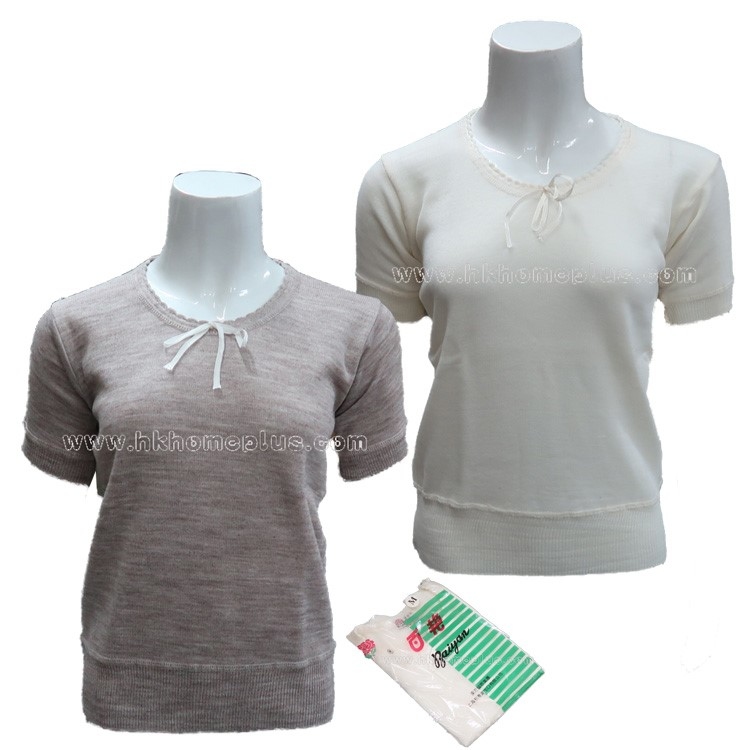 百艷牌: 女裝混毛圓領短袖衫 (S-XL碼)