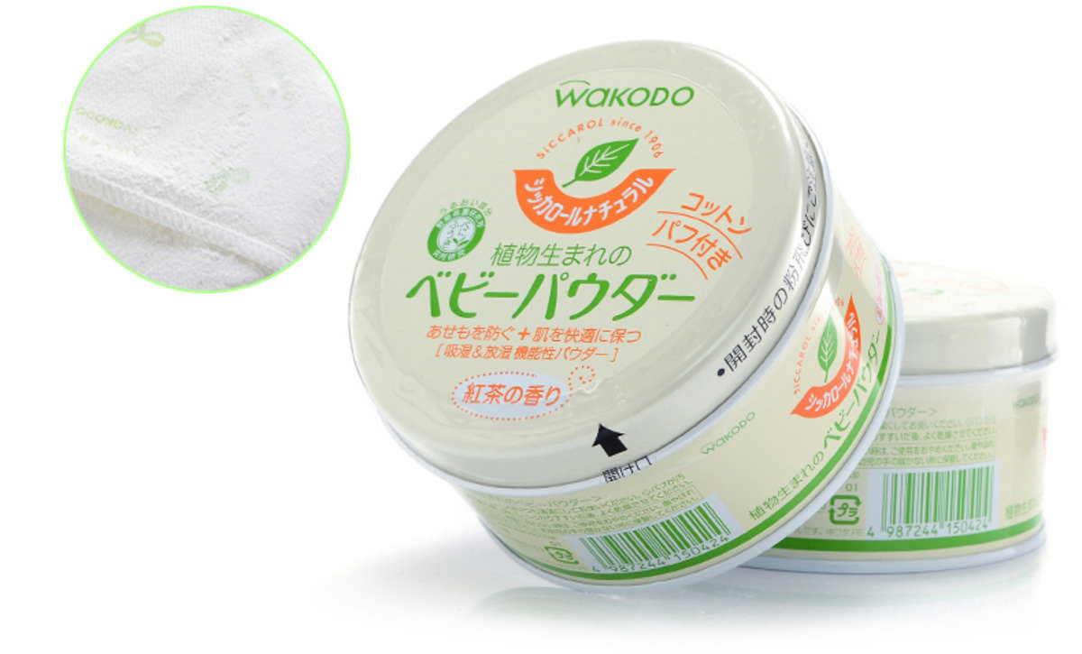 和光堂 - 天然植物嬰兒爽身粉 120g (綠色)(4987244150424)