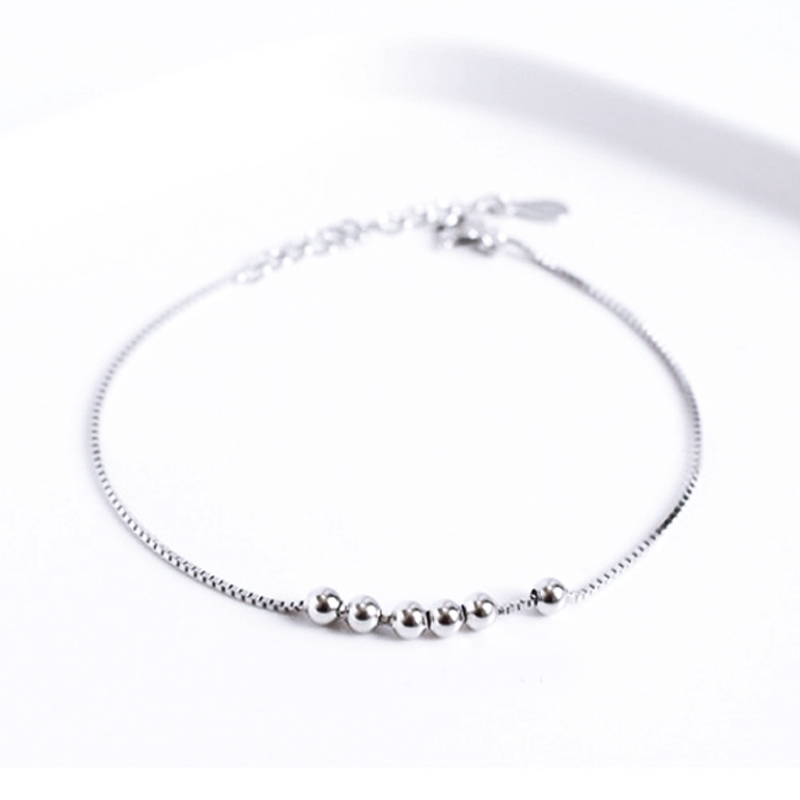 個性極簡款轉運圓珠925銀手鍊