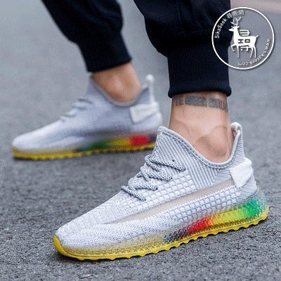 「飛針織面 柔軟透氣」百搭彩虹飛針波鞋 【多色選擇】