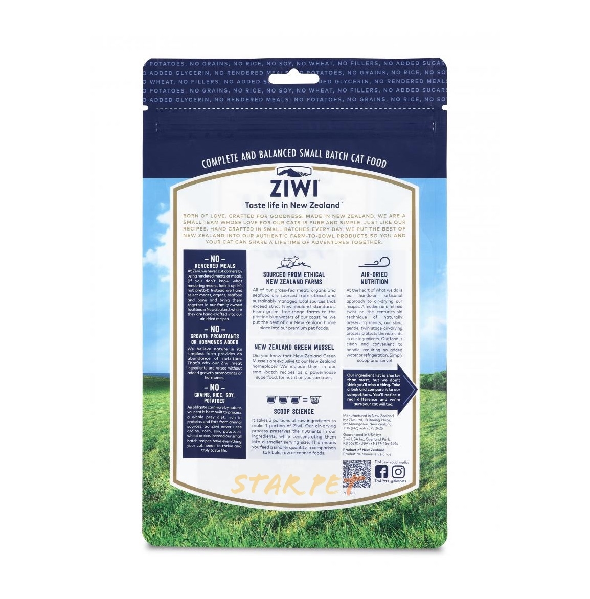 ZiwiPeak Air Dried Cat Food BEEF 1kg