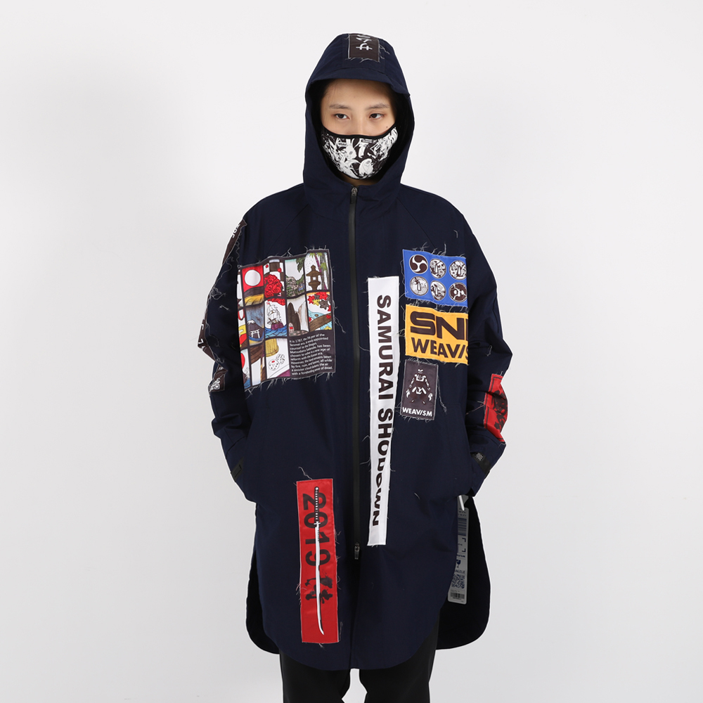 侍魂曉 防潑水風衣 (藍染)