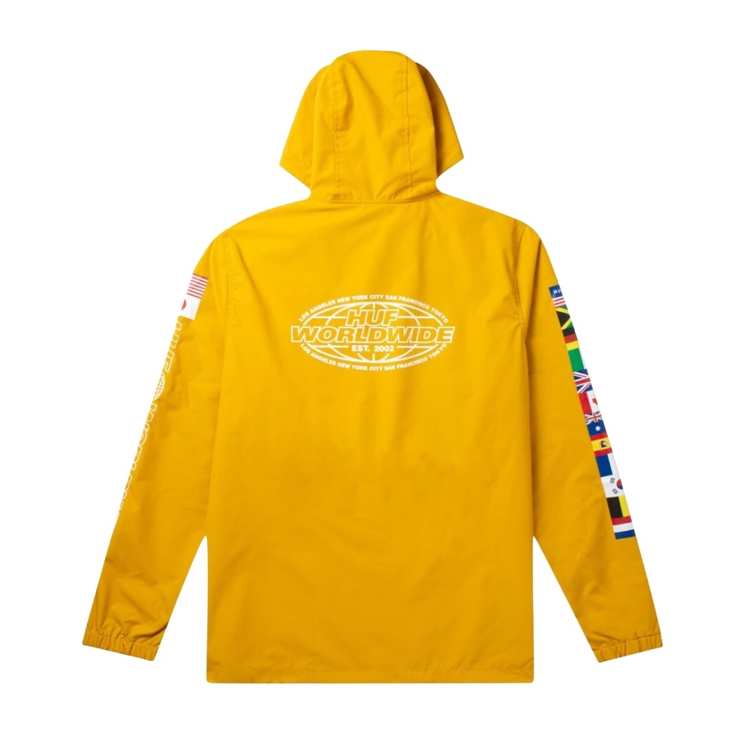 HUF World Tour Anorak Yellow