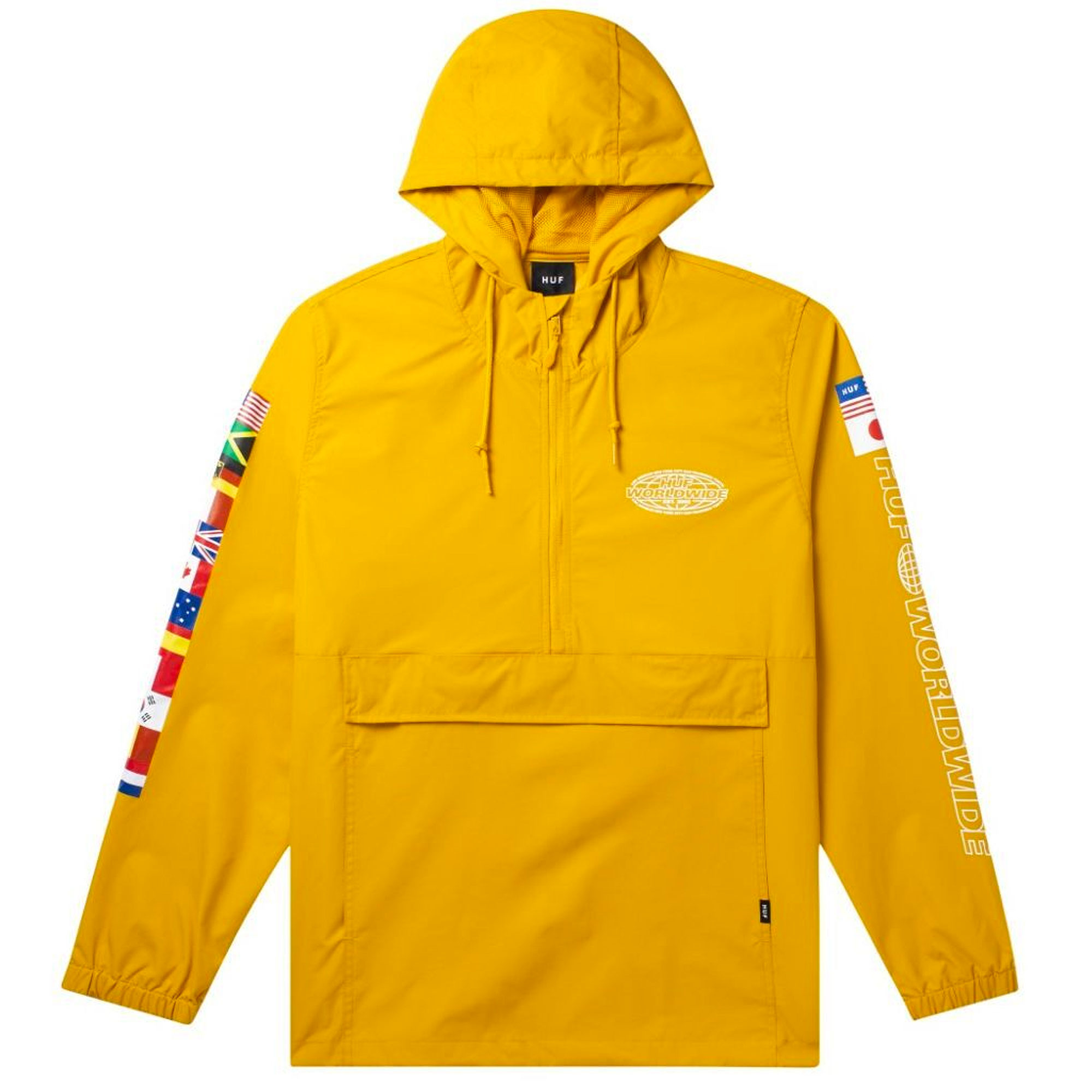 HUF World Tour Anorak Yellow