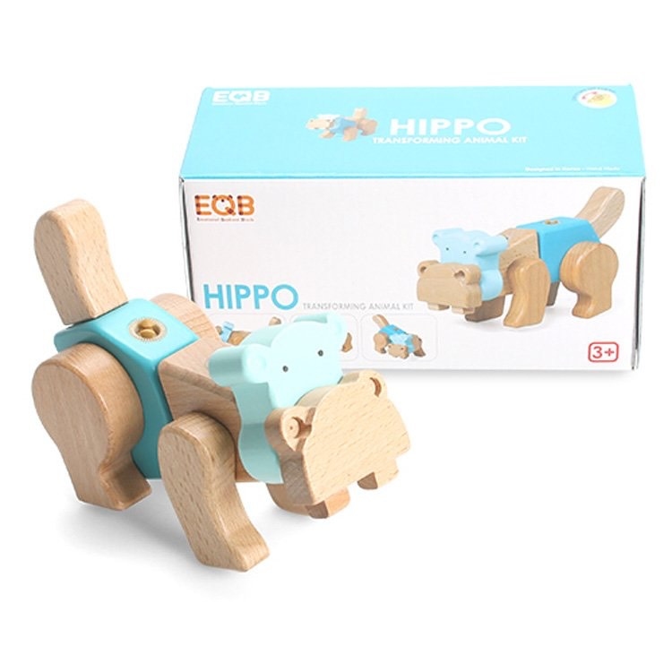 EQB 韓國益智旋轉積木 河馬哥