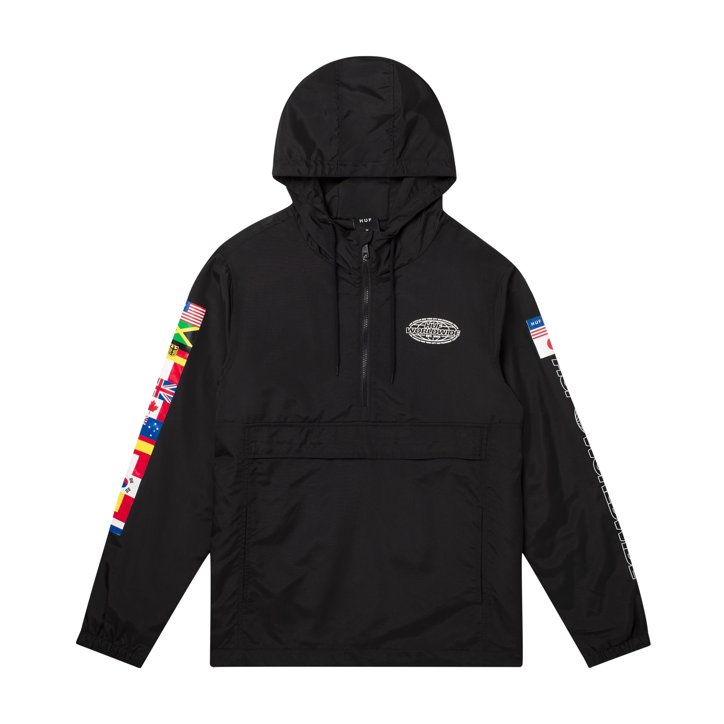 HUF World Tour Anorak Black