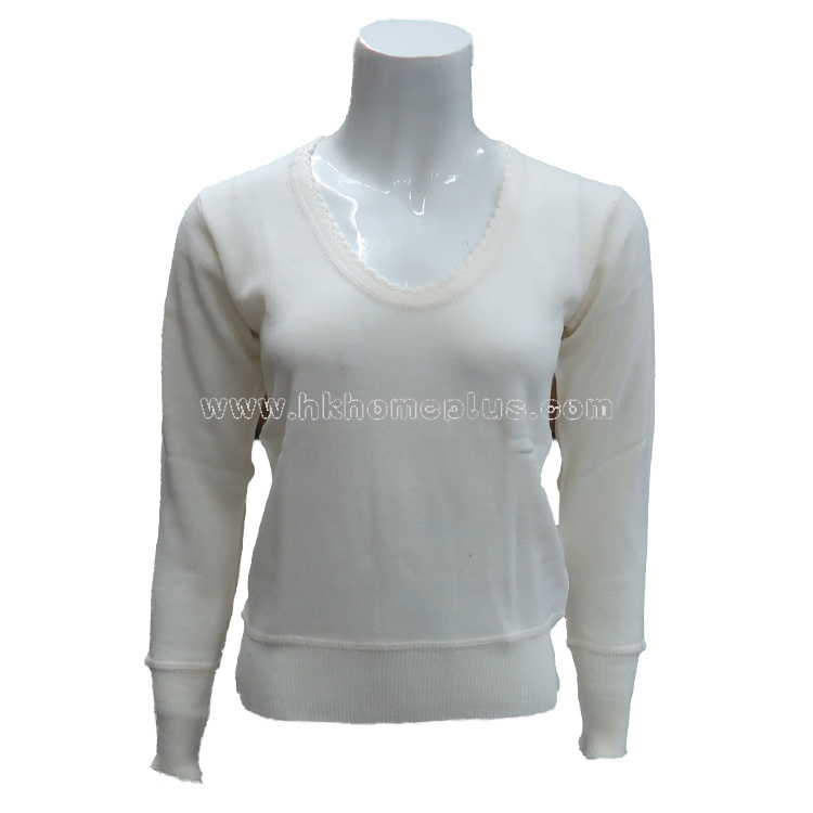 百艷牌: 女裝混毛圓領長袖衫 (S-XL碼)