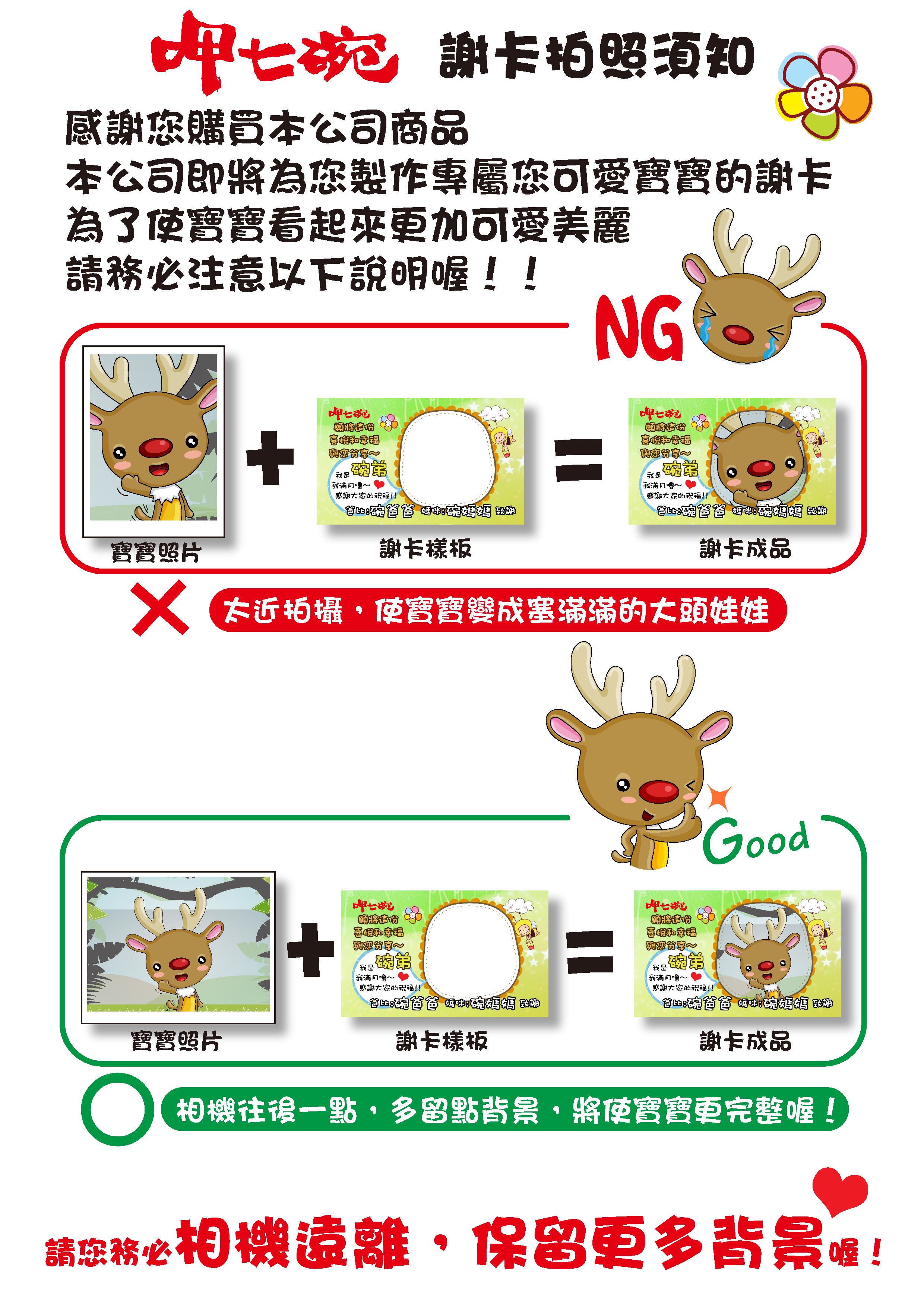 彌月謝卡拍照須知