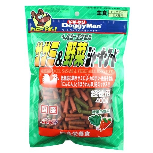[$125/2包]Doggy Man野菜雞條400g