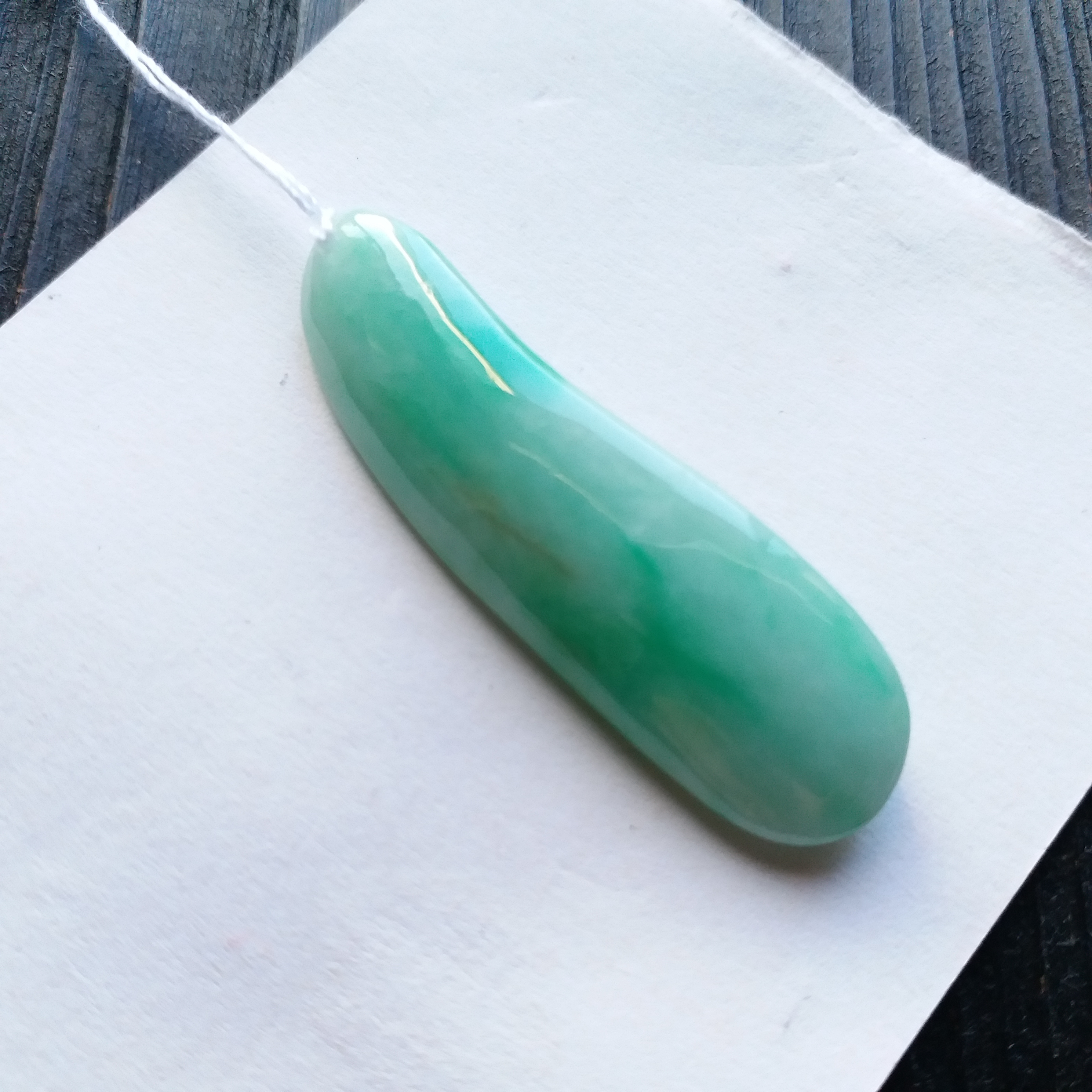 J1665 冰糯飄綠福瓜吊墜