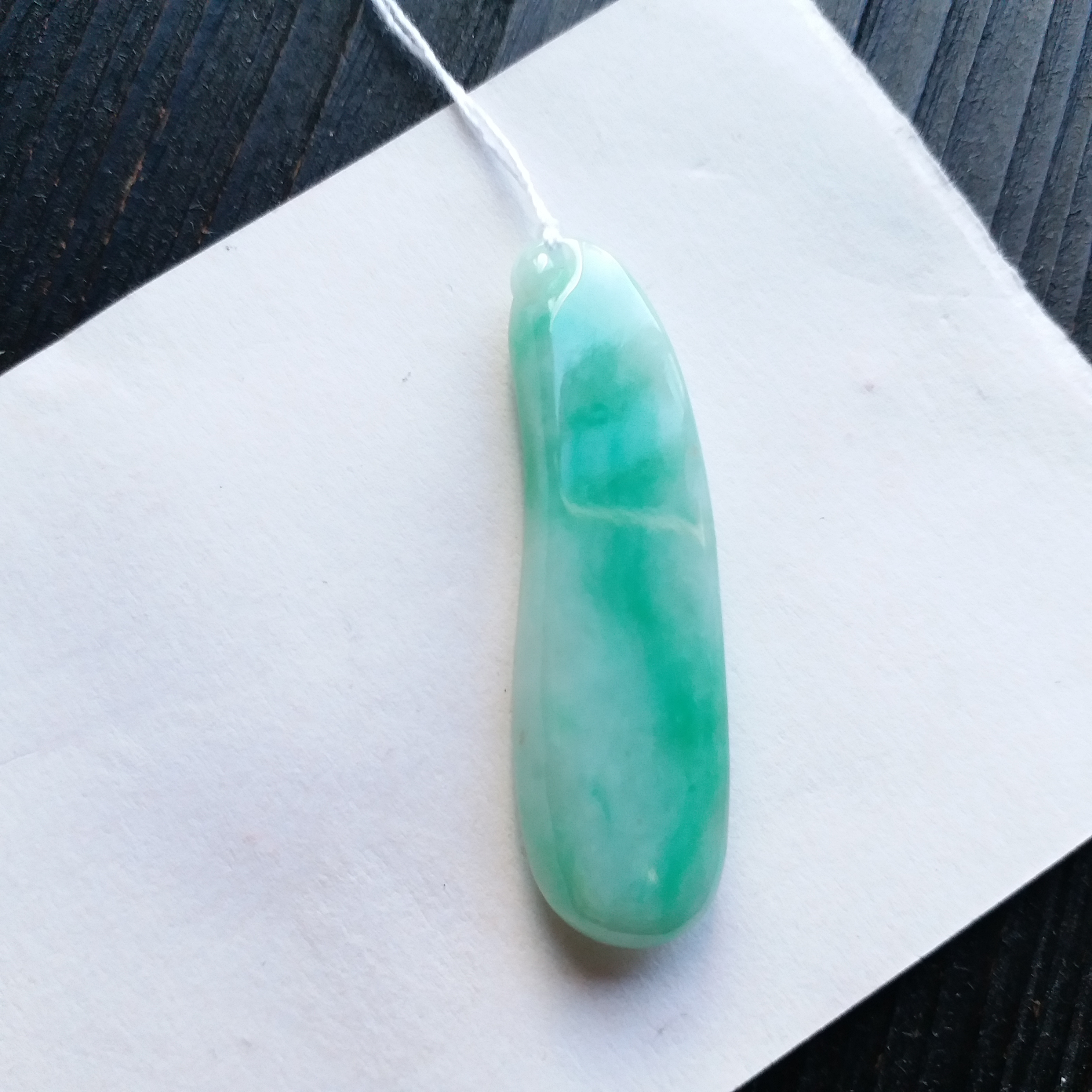 冰糯飄綠福瓜吊墜, 天然翡翠A玉, 緬甸玉, Jade, Jadeite