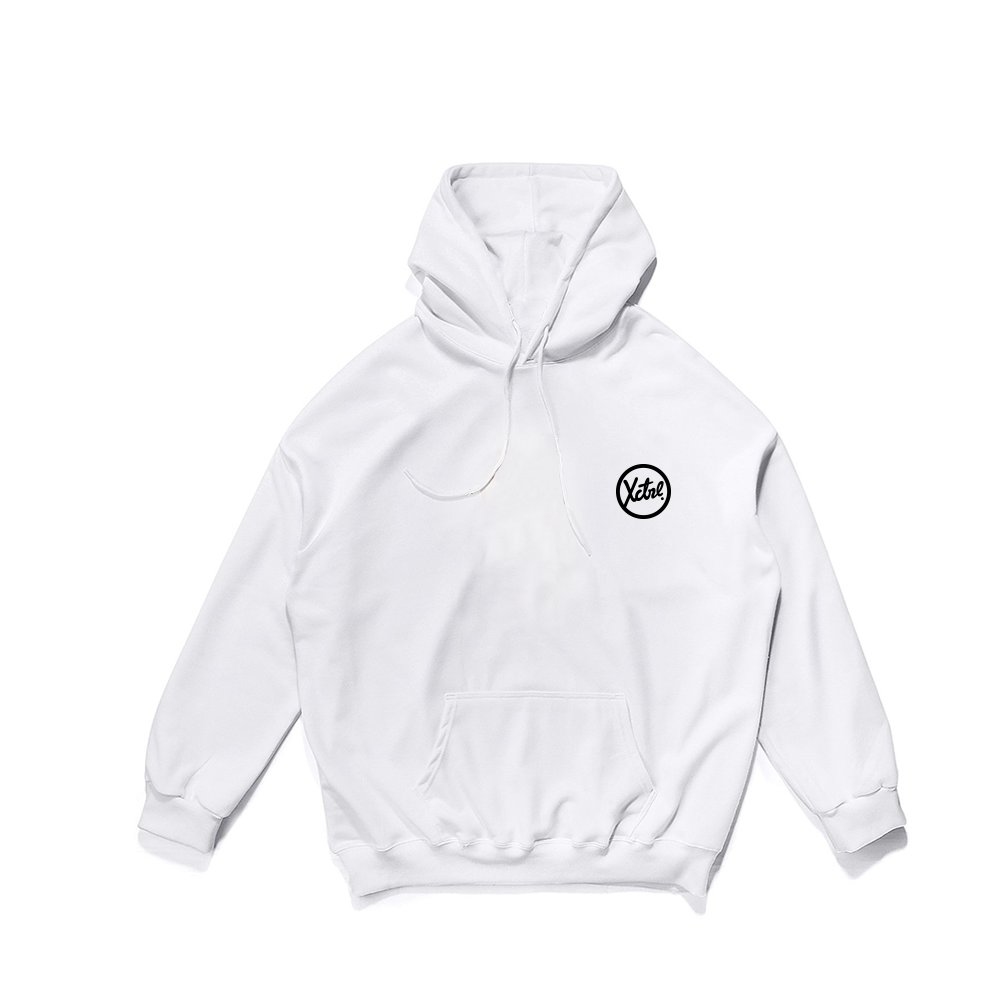 XCTRL 極惡狂走連合帽T-白