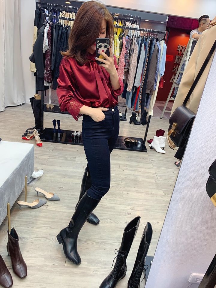 超推! 高腰彈性 牛仔鉛筆褲 (黑/深藍/ 灰/ 淺藍)