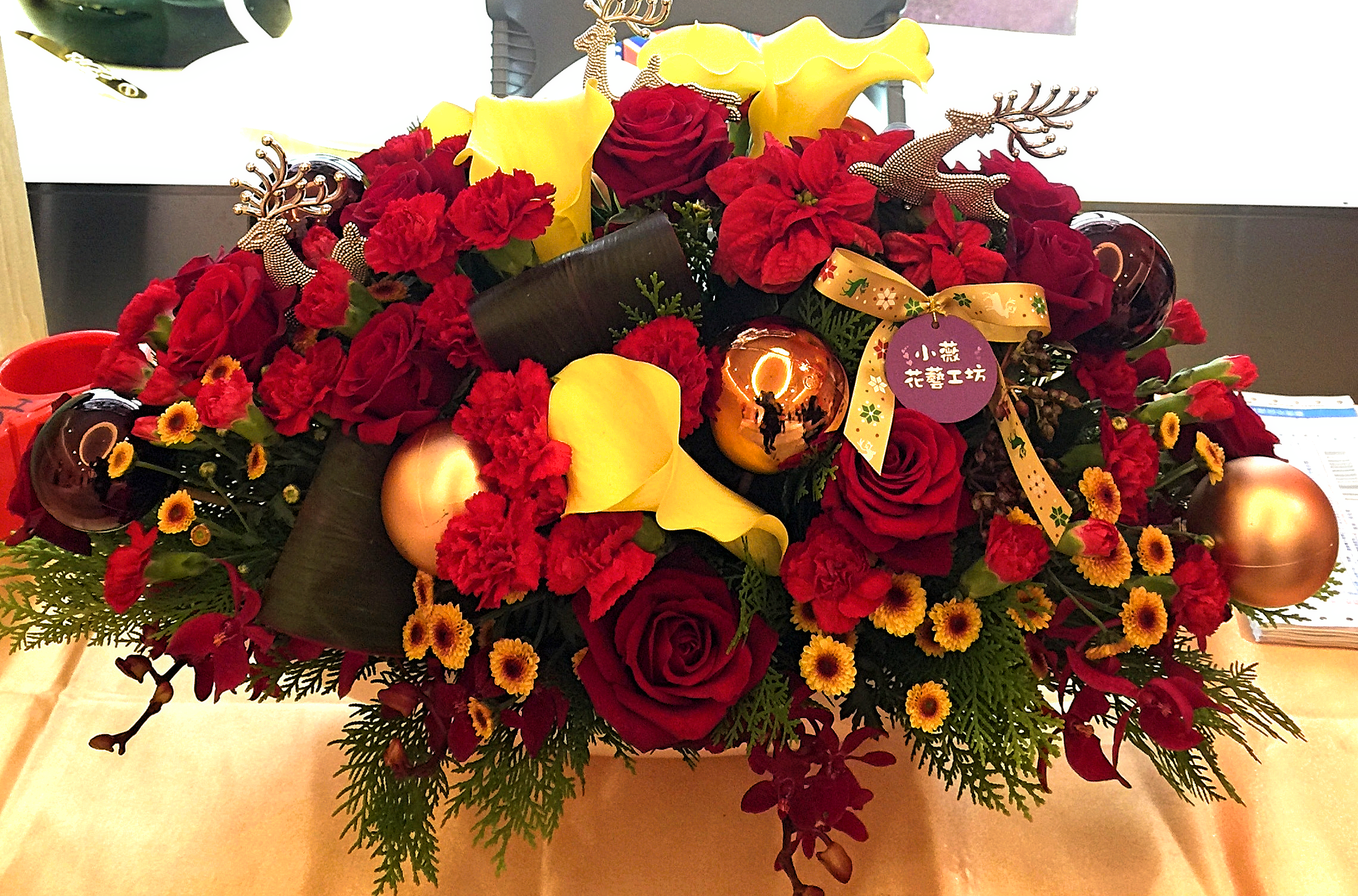 小薇花藝工坊SWFLORIST巨城購物中心冬季聖誕節布置