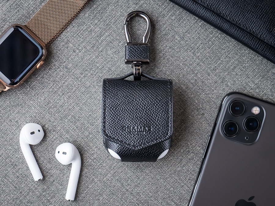 【 開箱 】GRAMAS - Airpods 1/2代  藍芽耳機皮革保護套