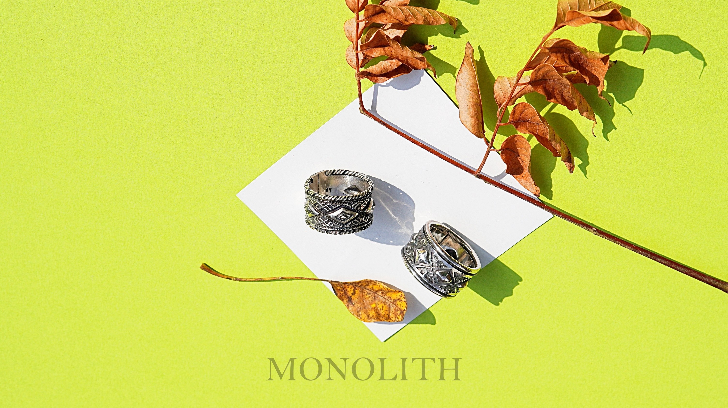 菱形打印舊化【 戒指 】