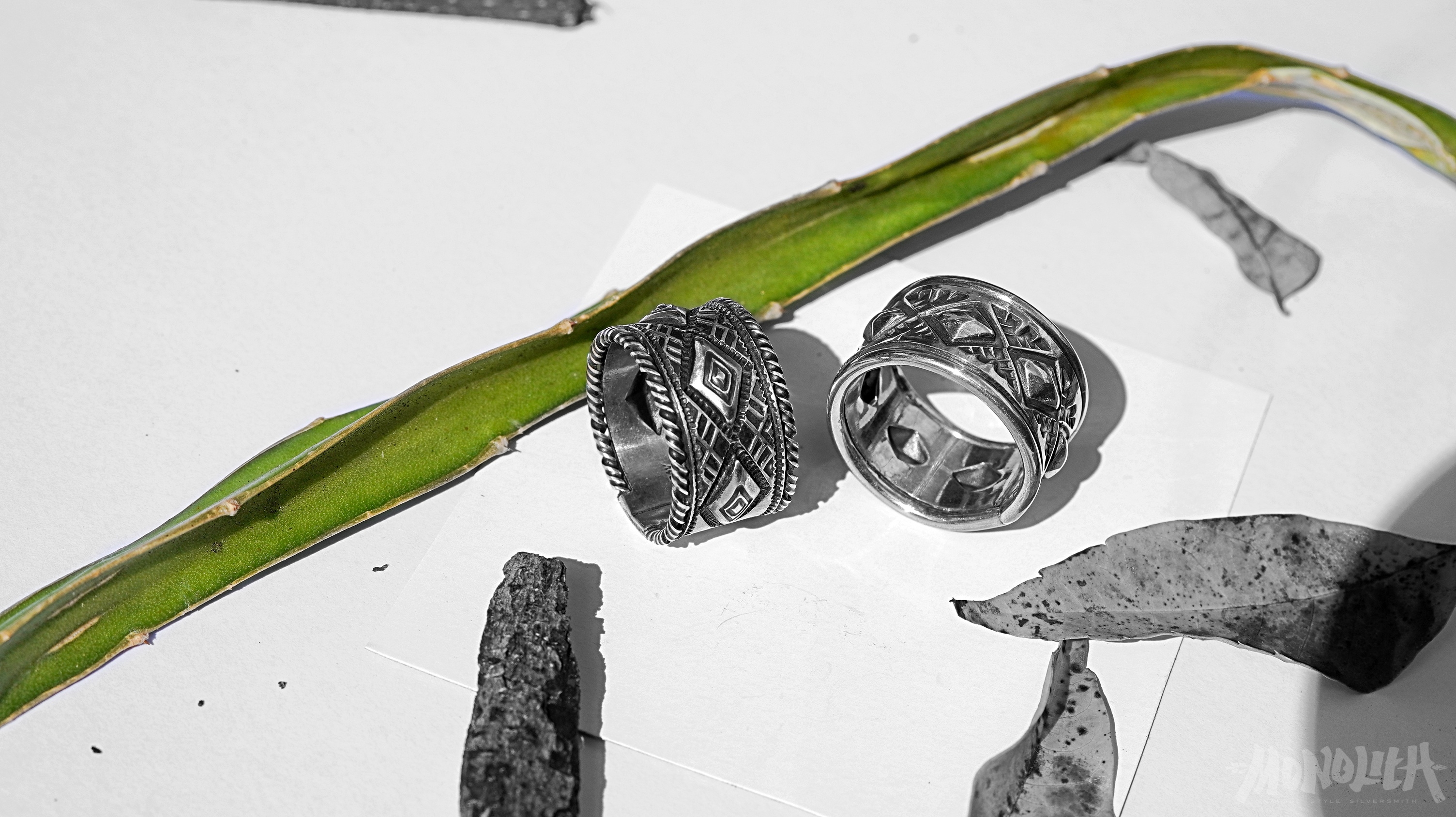 菱形打印舊化【 戒指 】