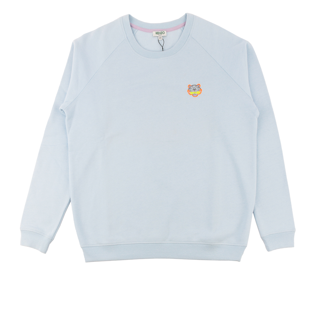 【KENZO】鋪棉小虎頭長袖上衣(粉藍色)  2SW796950 63