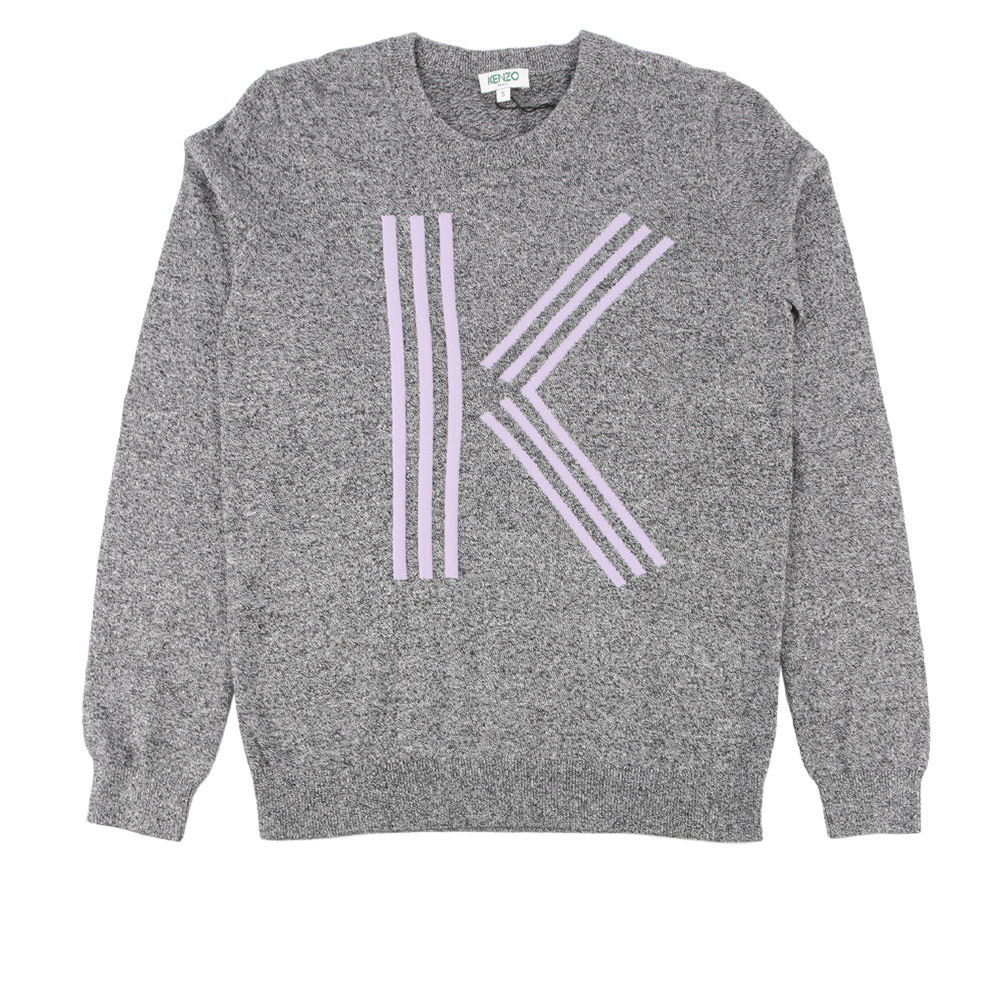 【KENZO】K LOGO長袖上衣(灰色) 2T0564836 66