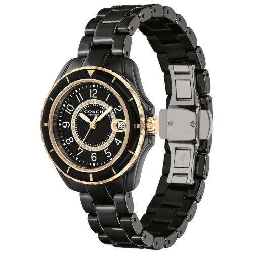 萬年鐘錶 - COACH錶  女錶 陶瓷錶   14503461   表徑32MM