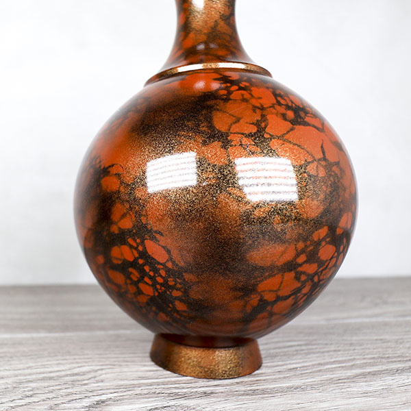 【高岡銅器】萬葉 銅花瓶-嫣紅