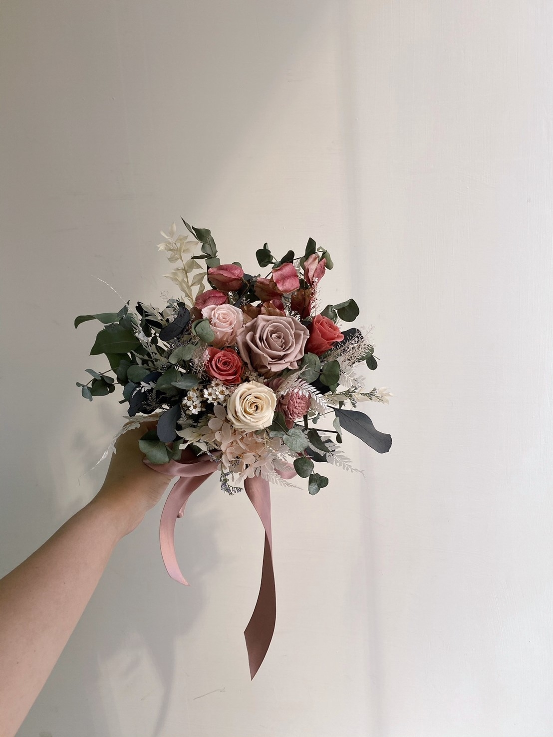 伴娘永生捧花-灰主花