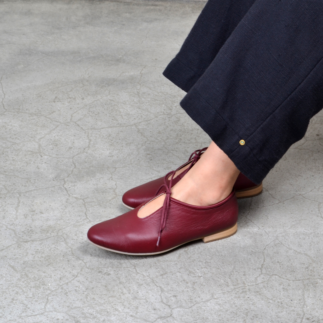 1106 法式設計U型 酒紅 軟鞋