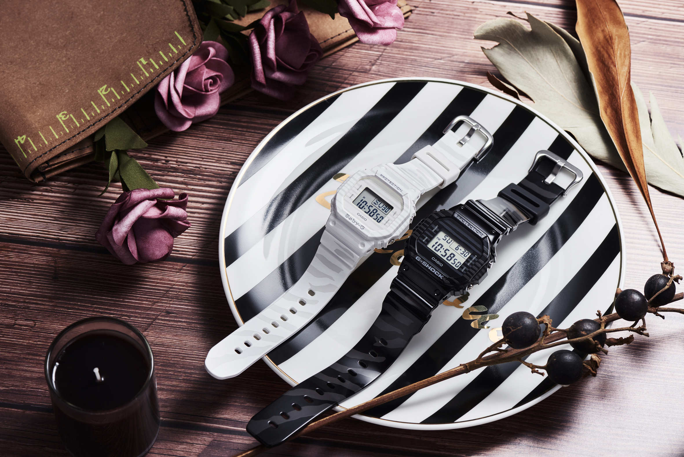 萬年鐘錶 - G-SHOCK * BABY-G  斑馬款   限定   情人對錶  SLV-19B-1