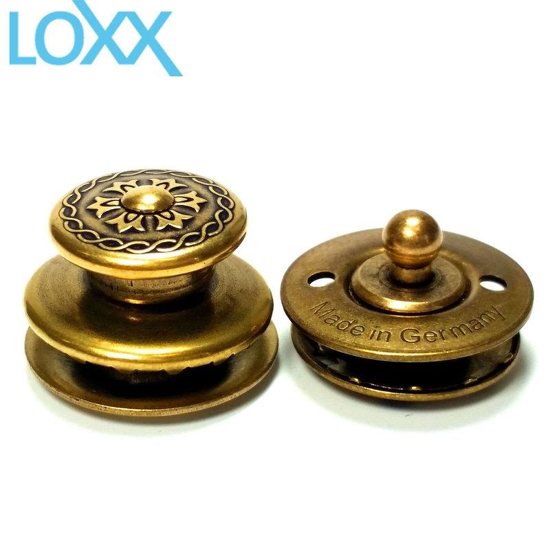 德製 LOXX E-VIC 古典黃銅 (維多利亞雕花) 電吉他/貝士 安全背帶釦 公司貨