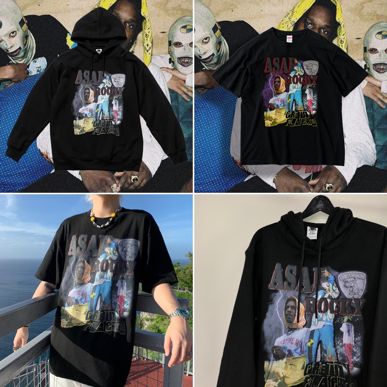 GHOST MADE ASAP ROCKY ‘‘ TESTING ’’ 肖像 短袖 短Tee 帽Tee