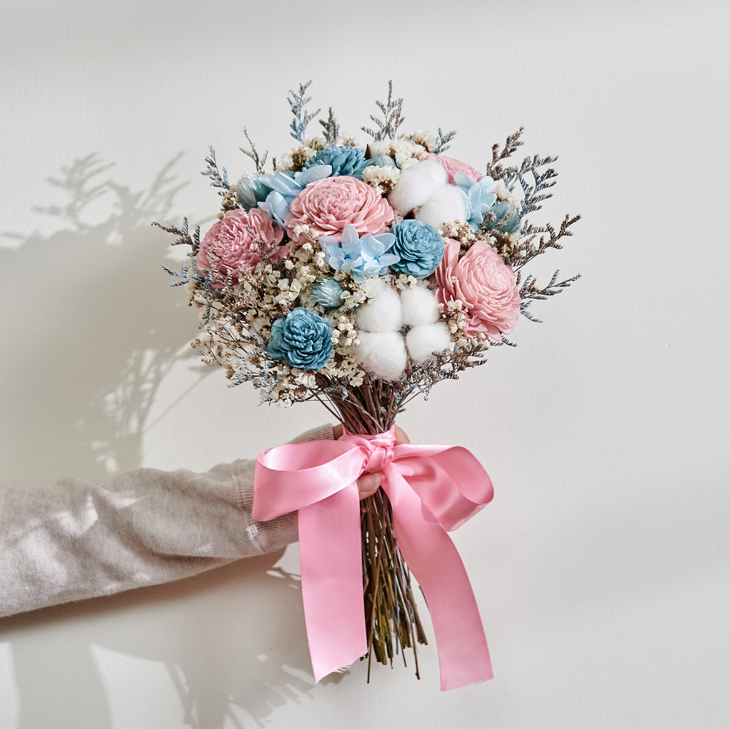 ｜新娘捧花 婚紗捧花 乾燥花 不凋花 浪漫氛圍 田園風｜圓形放射形｜