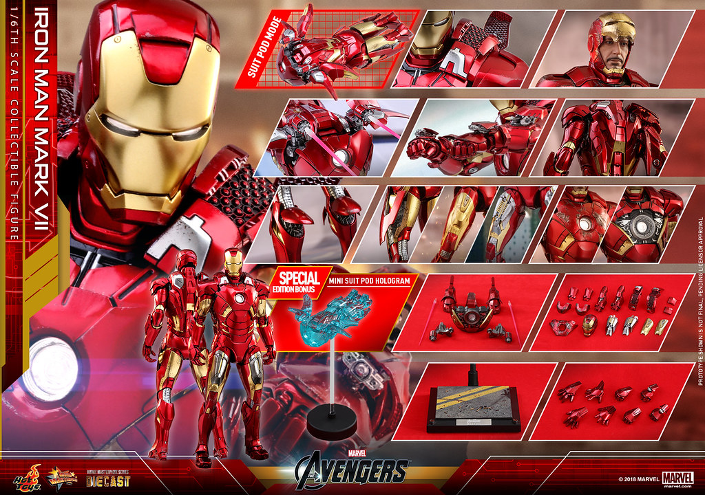 Hot Toys – MMS500 D27 –《復仇者聯盟》鋼鐵人馬克7 Iron Man Mark VII 1/6 比例