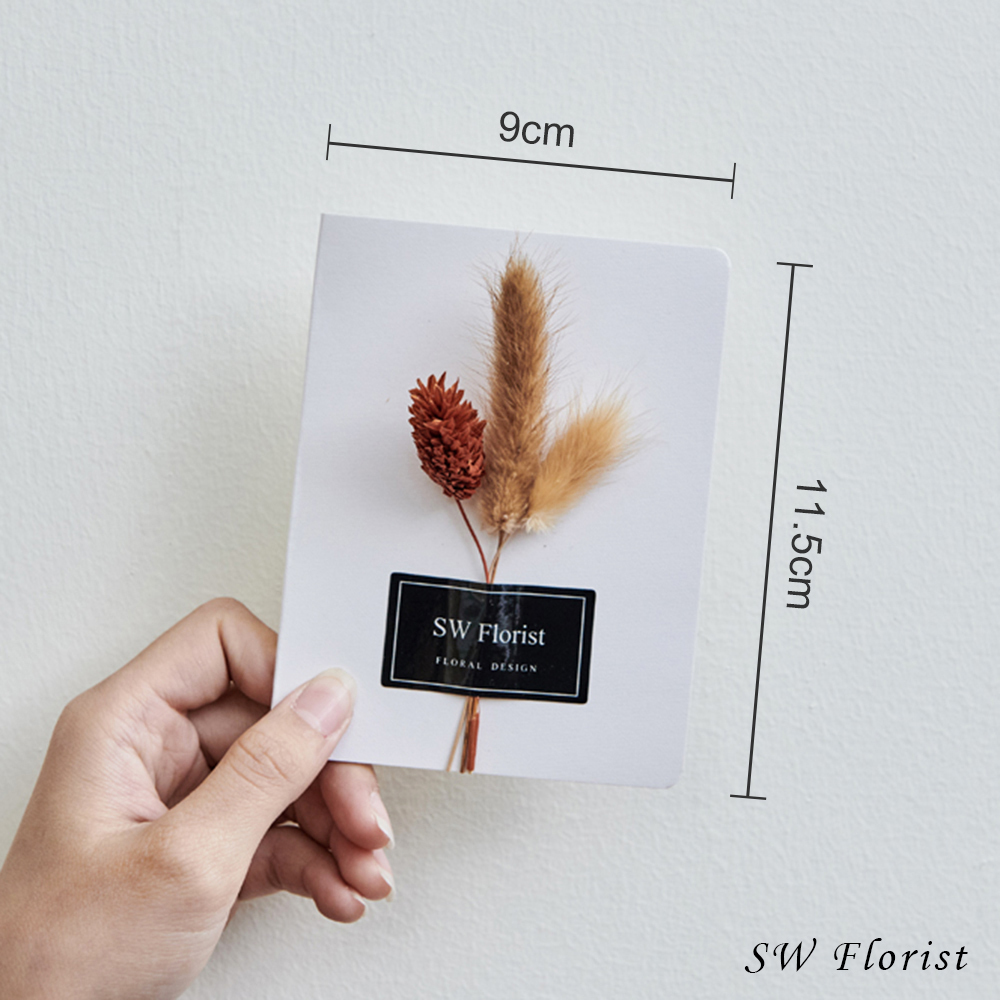 ｜手作乾燥花卡片 簡約風 大地色 文創小物｜