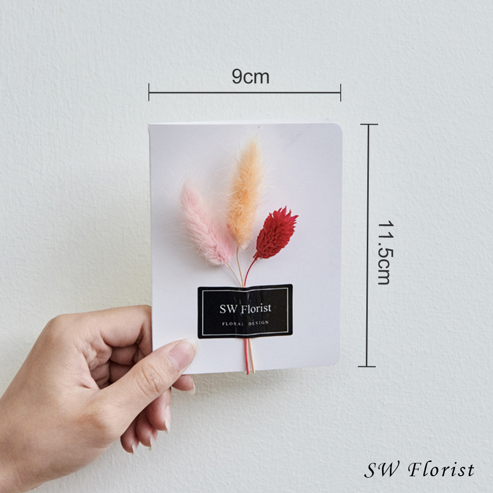 ｜手作乾燥花卡片 簡約風 糖果色 文創小物｜