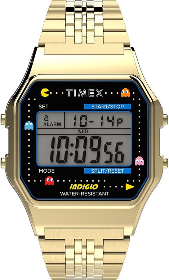 萬年鐘錶 - TIMEX 天美時  Pac-Man  小精靈 T80 電子腕錶    TW2U32000  錶徑 34MM
