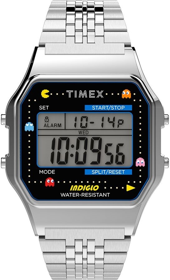 萬年鐘錶 - TIMEX 天美時  Pac-Man  小精靈 T80 電子腕錶   TW2U31900   錶徑 34MM