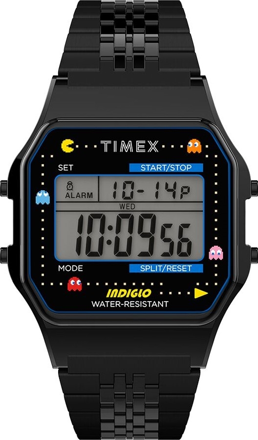 萬年鐘錶 - TIMEX 天美時  Pac-Man  小精靈 T80 電子腕錶   TW2U32100   錶徑 34MM