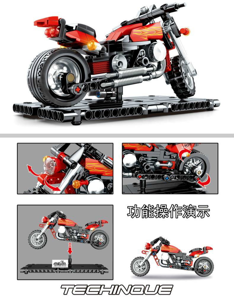 171PCS Technic Motorcycle Bikes Building Blocks Set NO BOX SB701100