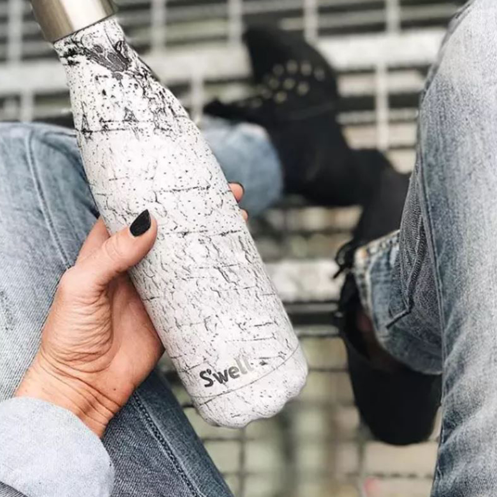 S'well Wood-White Birch-17oz 美國時尚不鏽鋼保冷.保溫瓶(500ml)