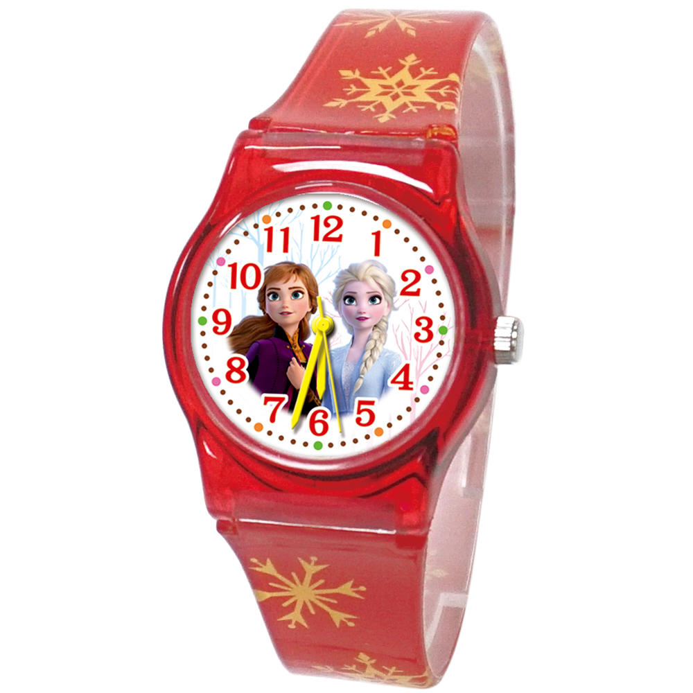 【迪士尼】冰雪奇緣2姊妹探險卡通膠錶(09)
